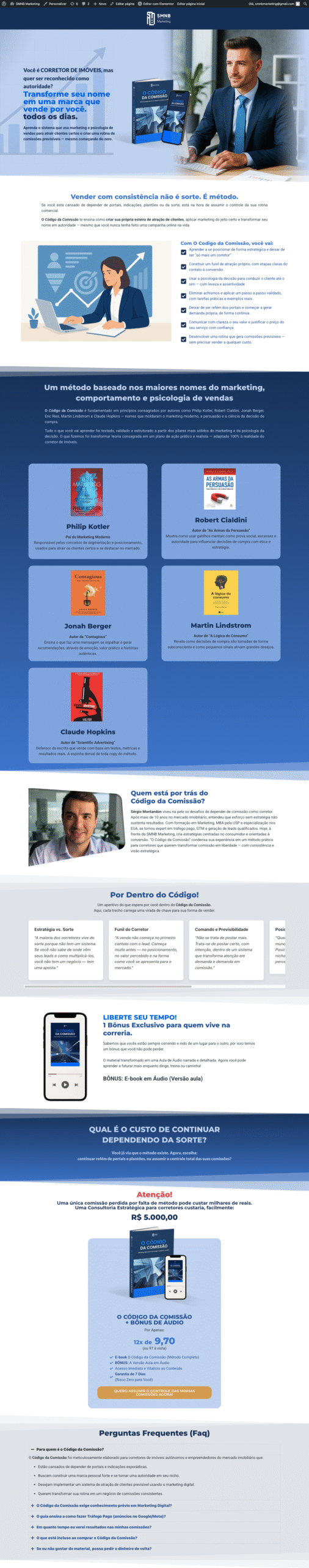 Mockup da Landing Page